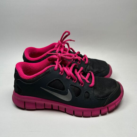 Nike Free Run 616698-001 Pre Owned Girls Size 4Y, Color Pink - Picture 3 of 10